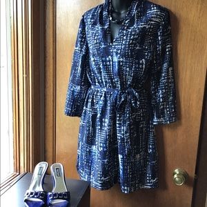 Blue and white summer dress.